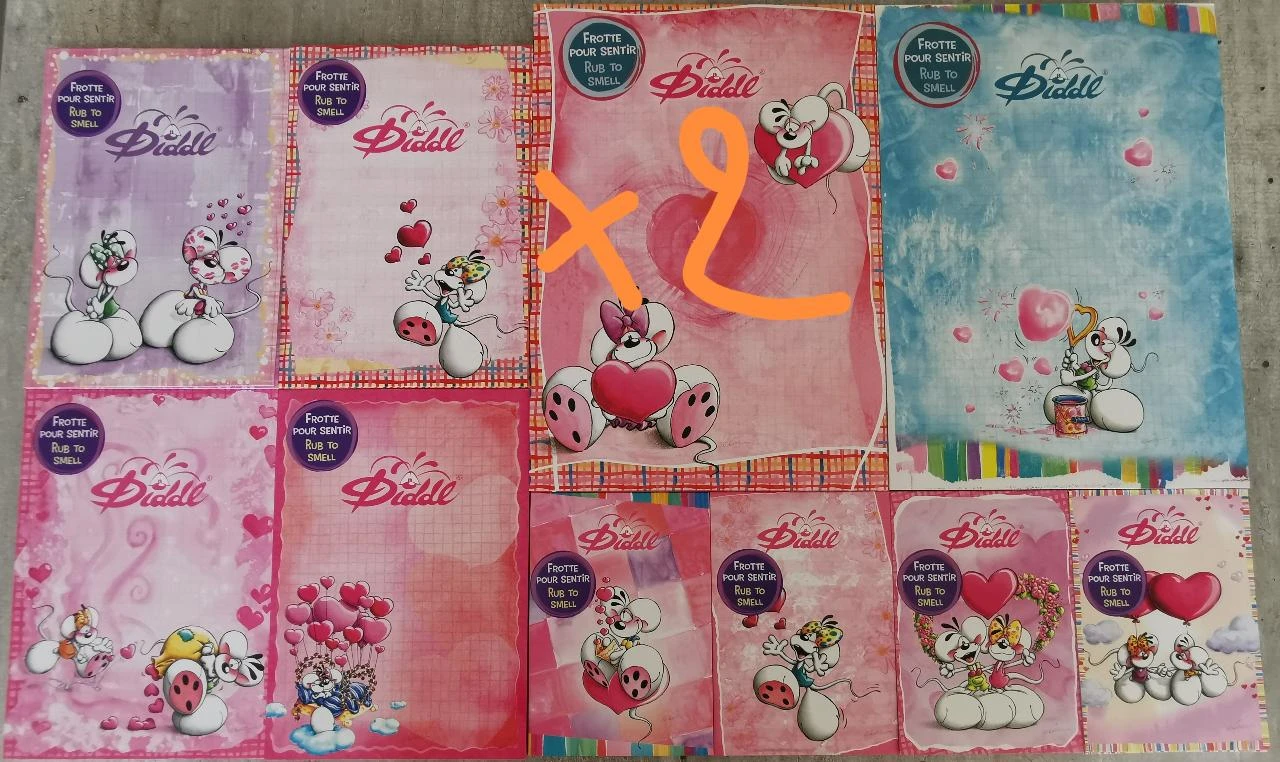 Feuilles x2 Diddl collection Coeur